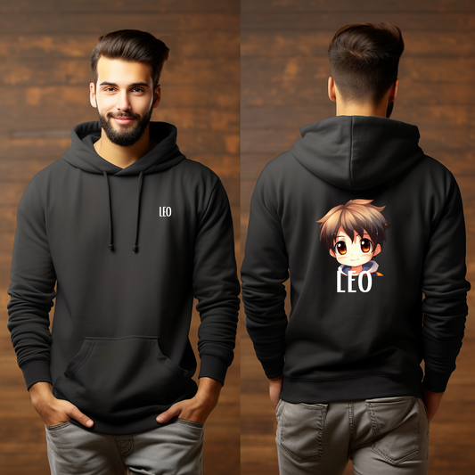 LEO MALE BLACK HOODIE