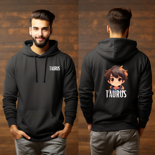 TAURUS MALE BLACK HOODIE