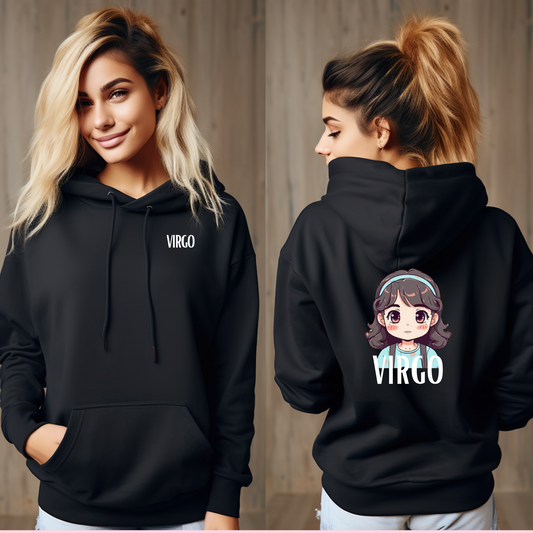 VIRGO FEMALE BLACK HOODIE