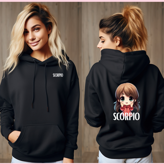 SCORPIO FEMALE BLACK HOODIE