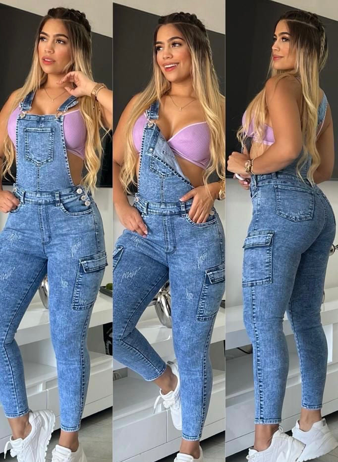 BLUE DENIM OVERALL