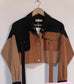 CROP JACKET WITH POCKET BUCKLE DETAIL- ONE SIZE