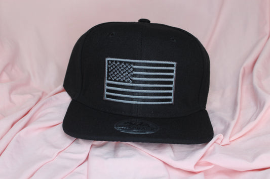 BLACK USA FLAG HAT