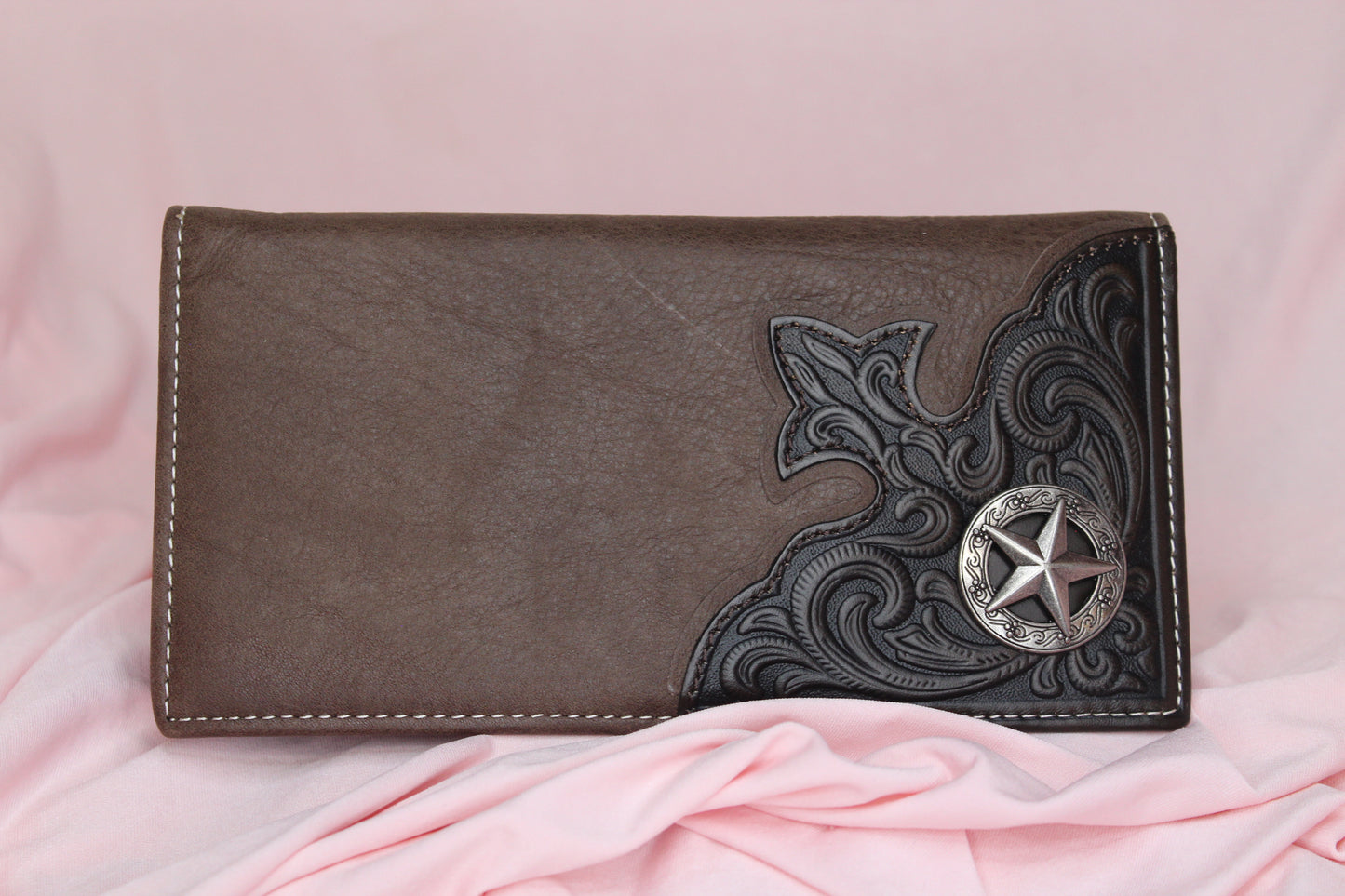 LONG BROWN STAR WALLET