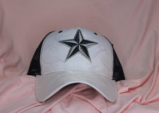 WHITE TEXAS STAR HAT