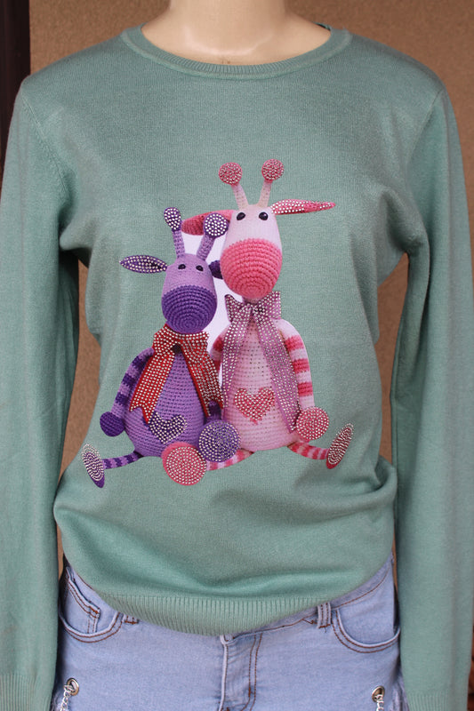 SAGE LONG SLEEVE STUFFED TOYS SHIRT