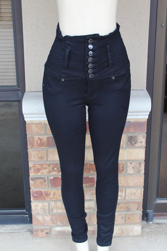 BLACK JEAN PANTS (LEVANTA COLA)