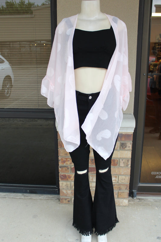 ONE SIZE LIGHT PINK KIMONO