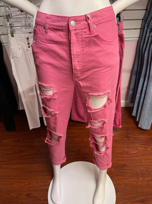 PINK CLASSIC MOM JEAN